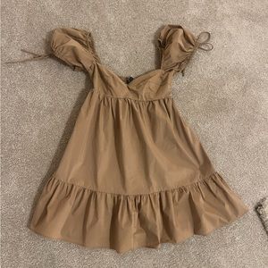 tan dress is size small